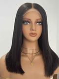 Mannequin front view of Alexis straight bob wig – HD lace and soft texture