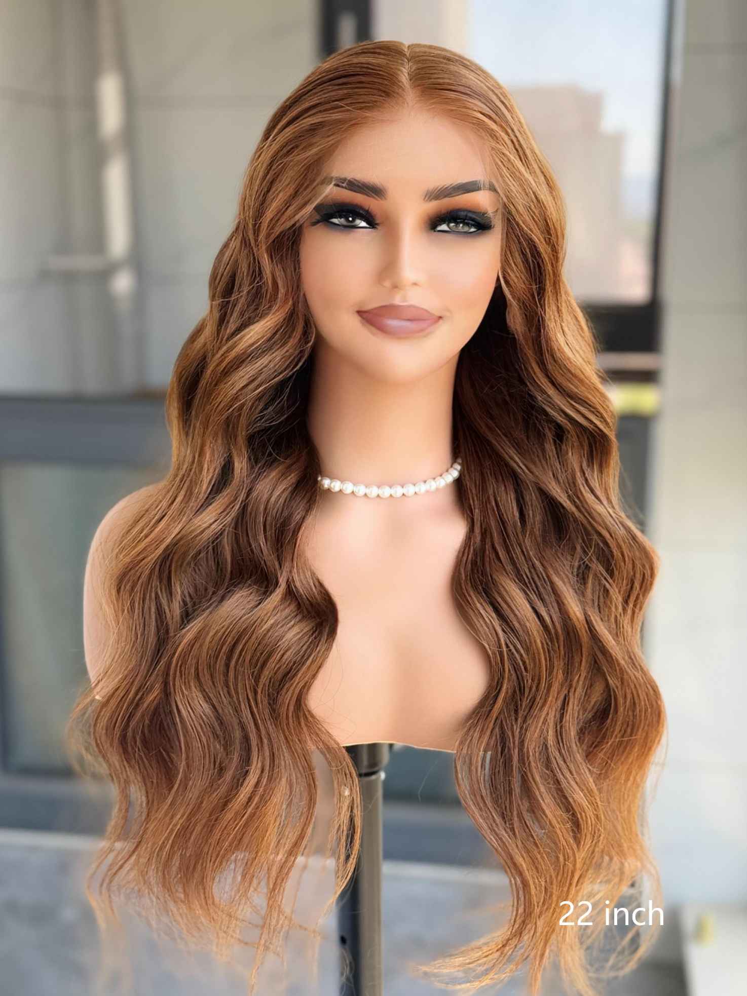 Lily Brown Wig with Highlights – Glueless HD Lace Wavy Human Hair Wig | SP83 - MillionWig