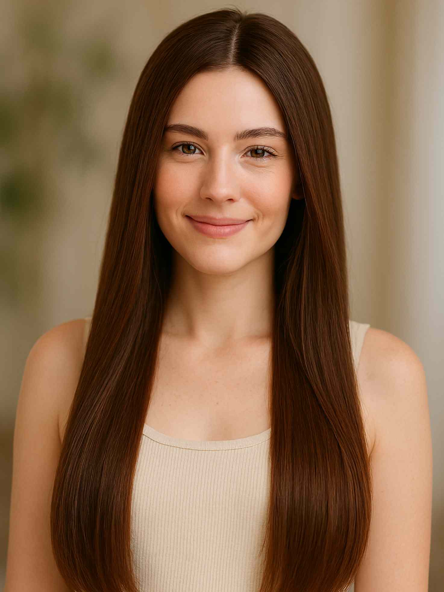 Sophia Brown Straight Wig | 4# Color Human Hair HD Lace Glueless Wig 16-30 Inch - MillionWig