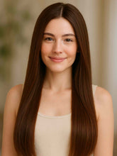 Sophia Brown Straight Wig | 4# Color Human Hair HD Lace Glueless Wig 16-30 Inch - MillionWig