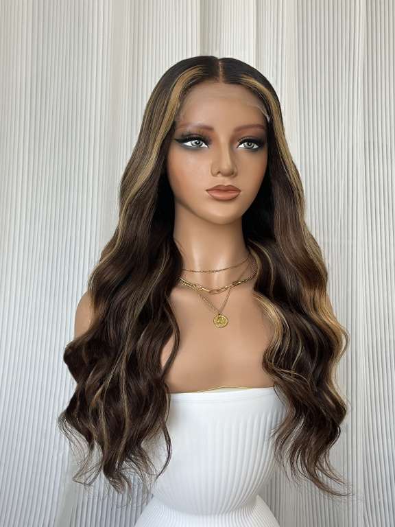 Side view of Summer Ombre ombre wig on mannequin