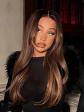 Savannah Wavy HD Lace Human Hair Wig | Honey Brown with Golden Highlights - MillionWig