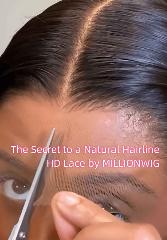Model trimming HD lace wig for a natural hairline