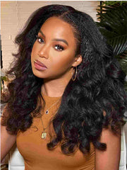 Amy 4C Edges Wig HD Lace Human Hair Curly Texture