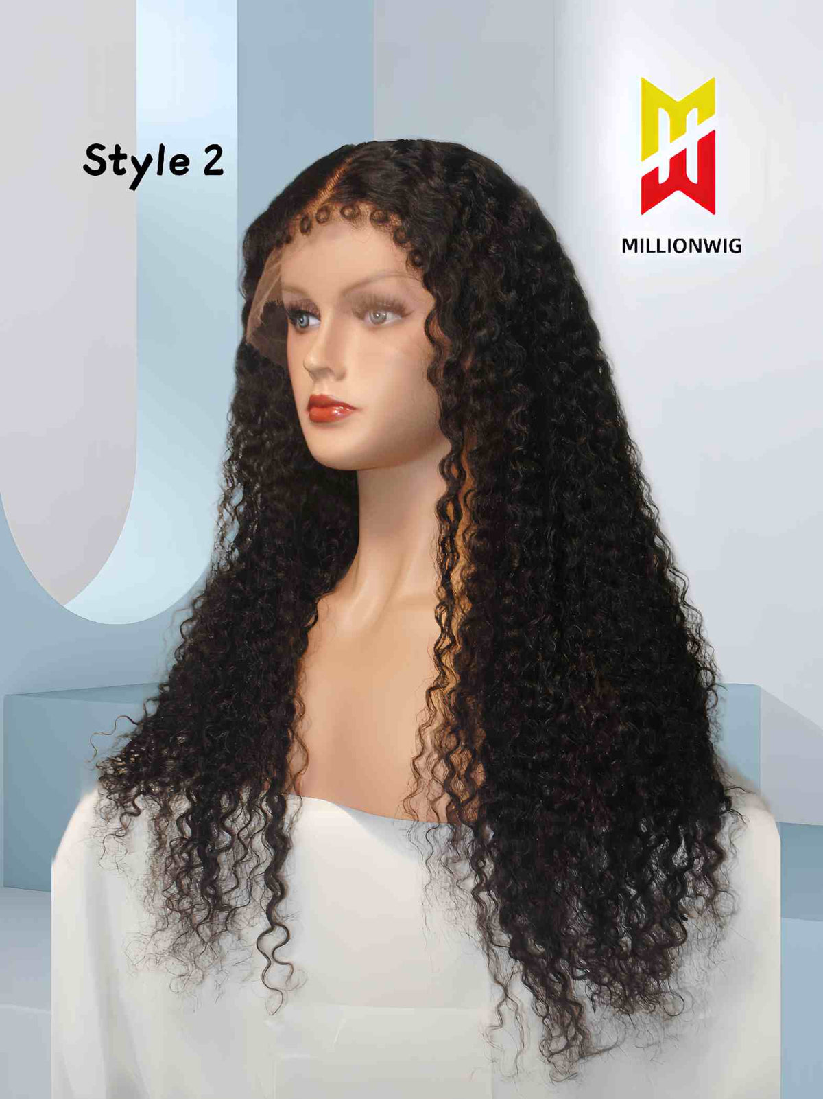 Doris Glueless Black Curly Wig HD Lace Front Bleached Knots