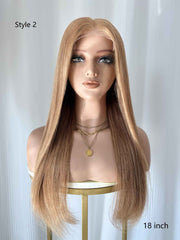 Carrolyn – Carrot Orange Straight or Wavy Human Hair Wig | HD Lace | Indian Hair - MillionWig