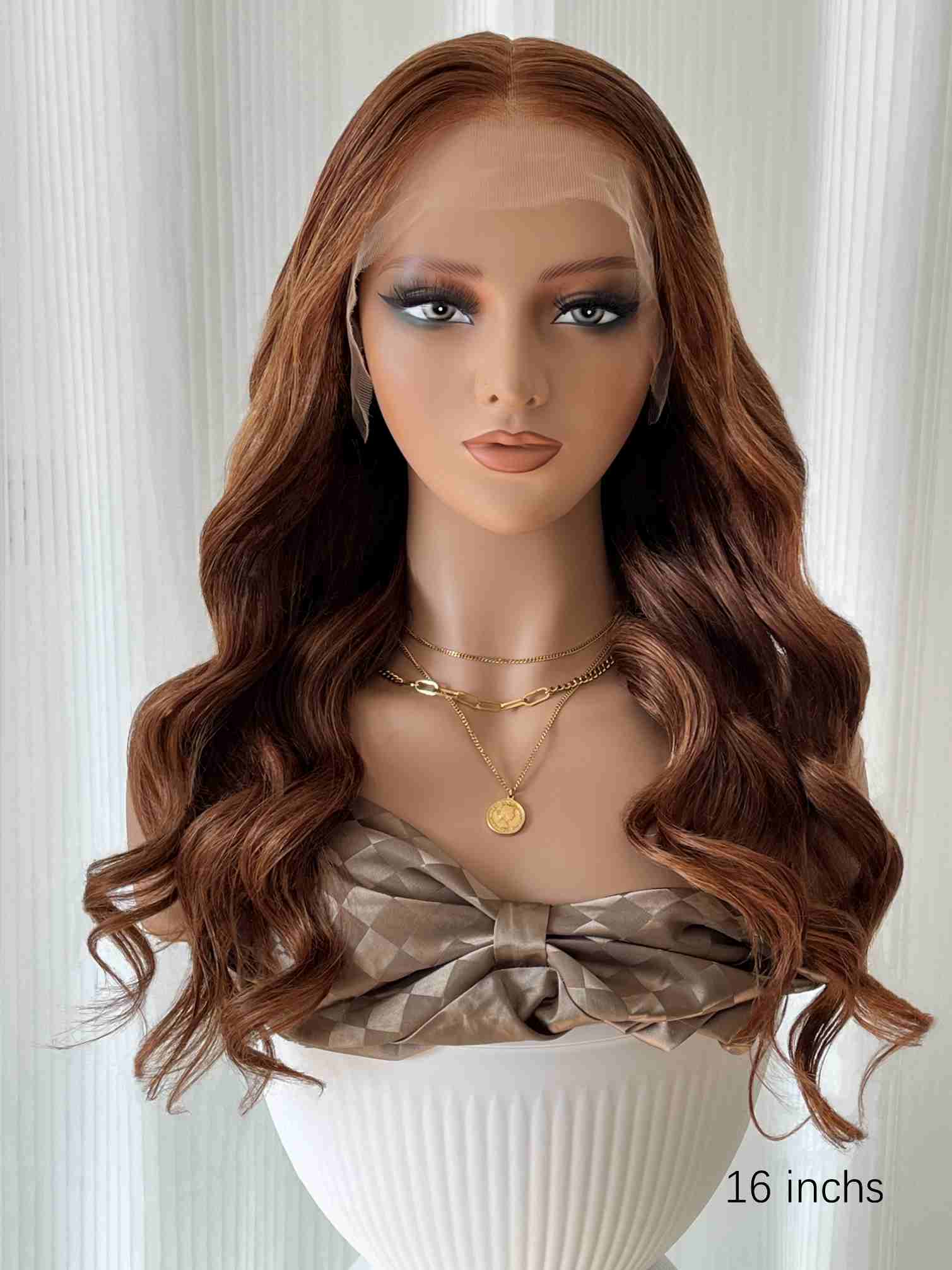 Lily Brown Wigs with Highlights Plucked & Bleached Glueless HD Lace Wig - MillionWig