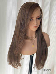 ChocoGlow Side-Parted Straight HD Lace Real Human Hair Wig