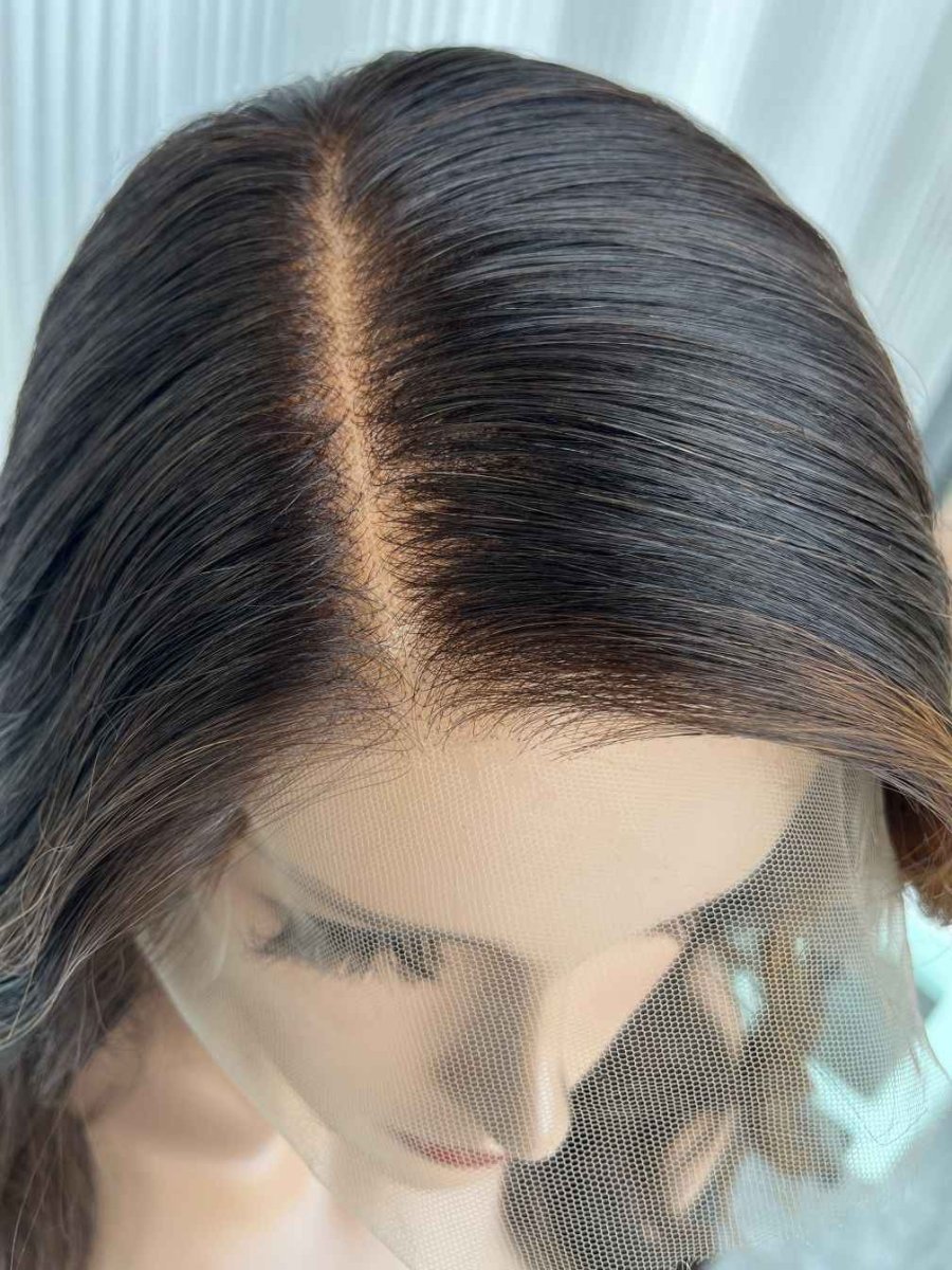 Angie Brown Highlight Human Hair Wig – HD Lace Glueless Loose Waves | Natural Look - MillionWig