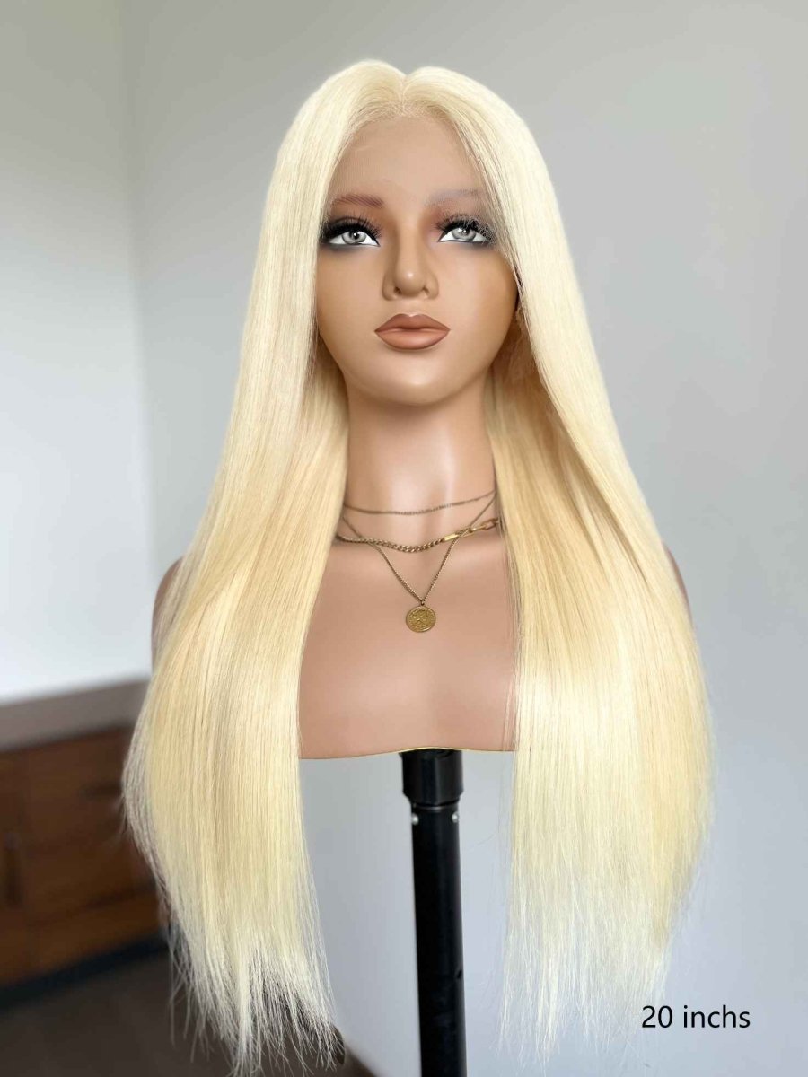 Aurelia 613 Blonde Straight Human Hair Wig – Glueless HD Lace Brazilian Virgin Hair Wig - MillionWig