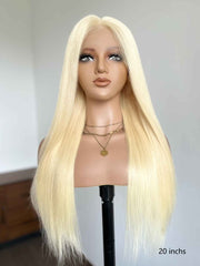 Aurelia 613 Blonde Straight Human Hair Wig – Glueless HD Lace Brazilian Virgin Hair Wig - MillionWig