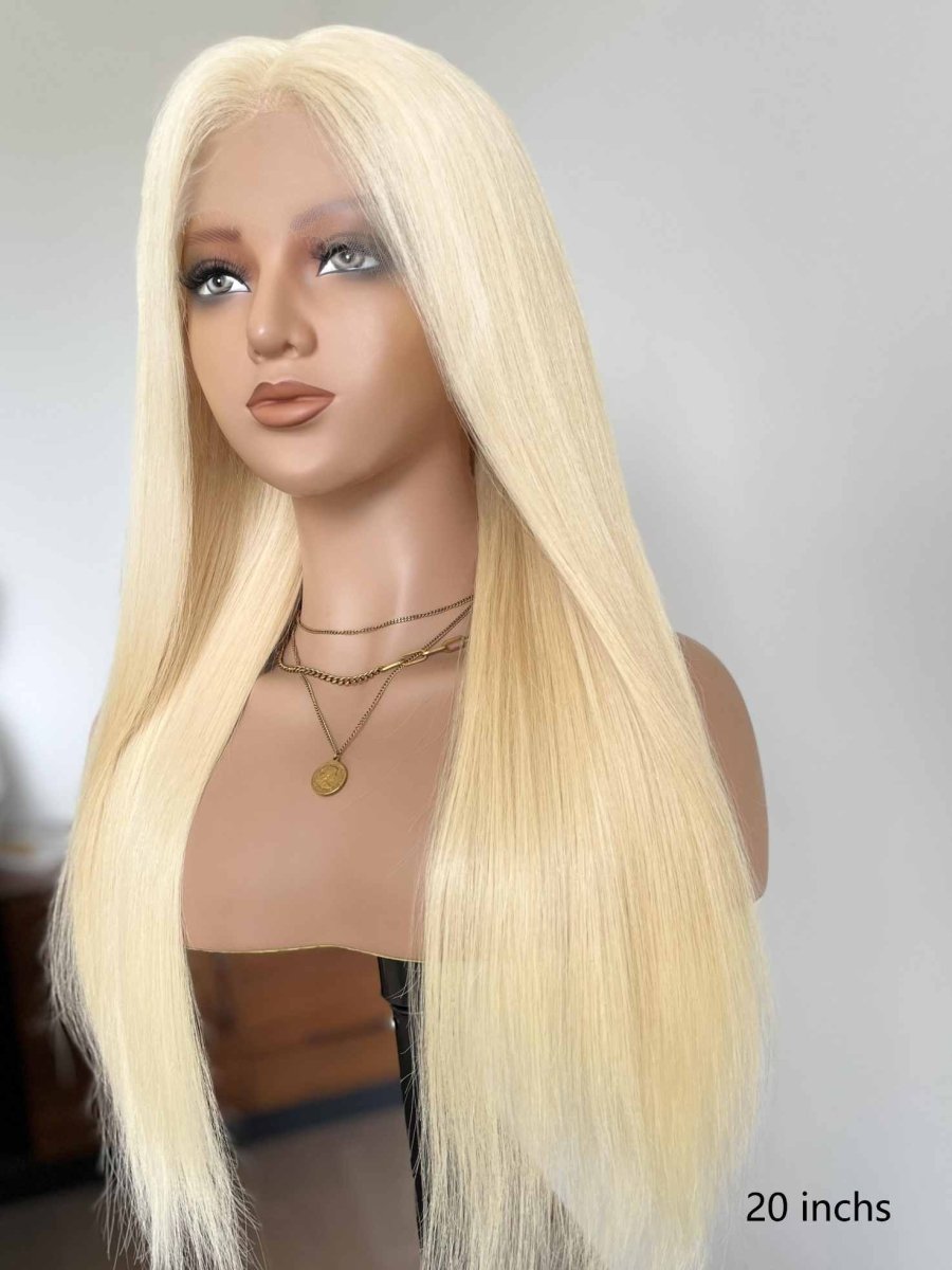 Aurelia 613 Blonde Straight Human Hair Wig – Glueless HD Lace Brazilian Virgin Hair Wig - MillionWig