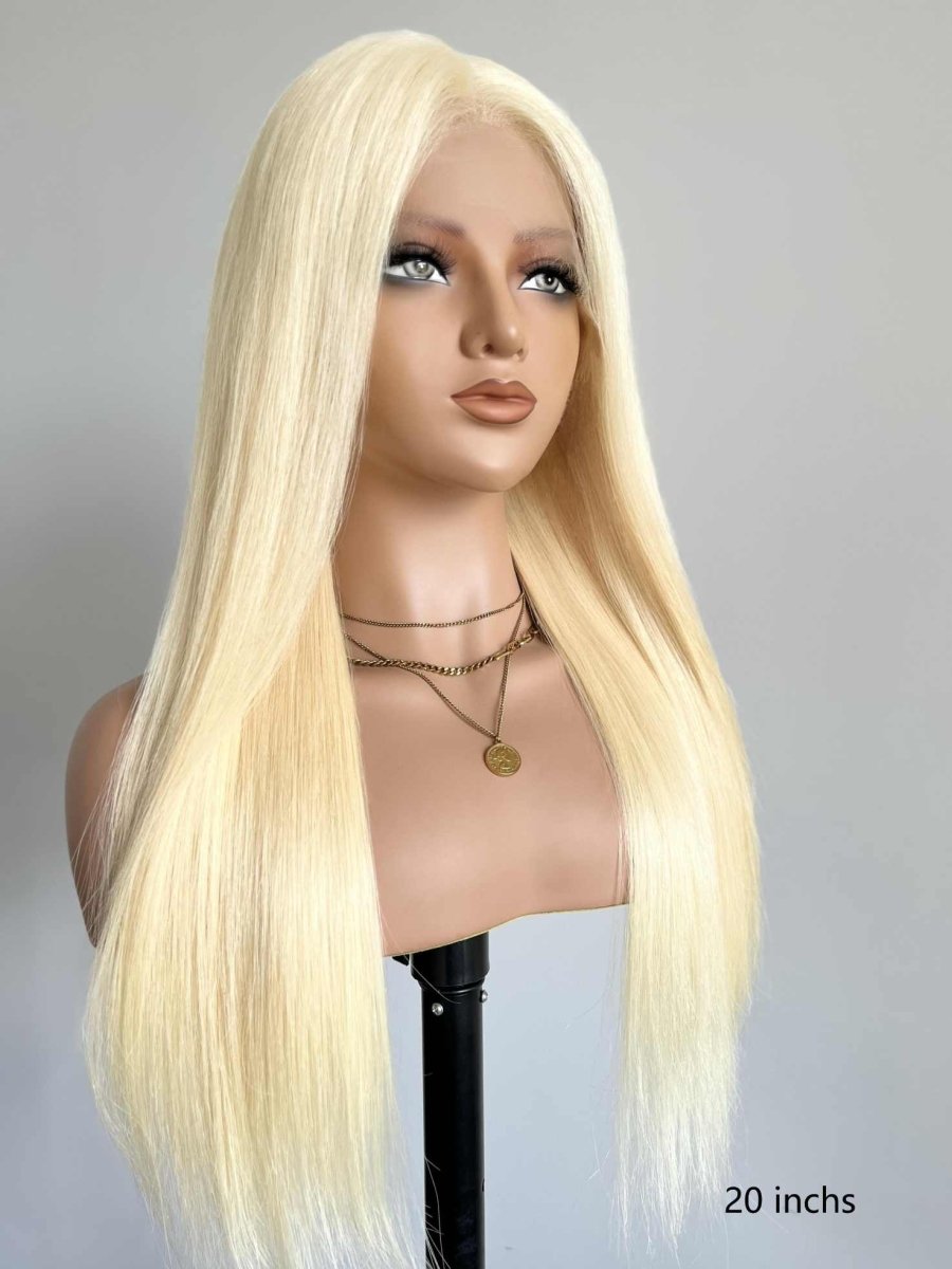 Aurelia 613 Blonde Straight Human Hair Wig – Glueless HD Lace Brazilian Virgin Hair Wig - MillionWig