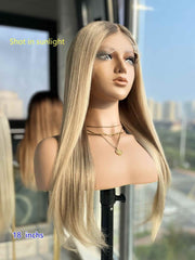 Celeste Silver Grey Straight Human Hair Wig – Grey to Silver Ombre Glueless HD Lace Wig - MillionWig