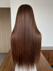 Ember Glueless HD Lace Human Hair Wig – T Color Natural Black to Auburn Brown | Beginner Friendly - MillionWig