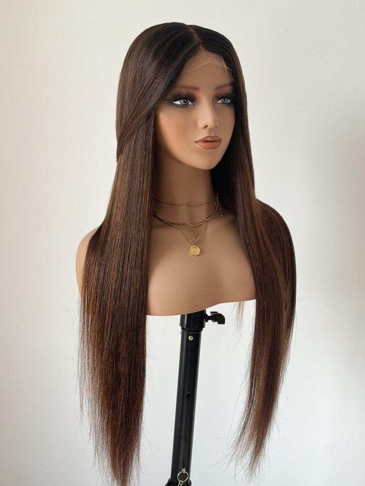 Ember Glueless HD Lace Human Hair Wig – T Color Natural Black to Auburn Brown | Beginner Friendly - MillionWig