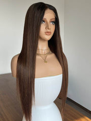 Ember Glueless HD Lace Human Hair Wig – T Color Natural Black to Auburn Brown | Beginner Friendly - MillionWig