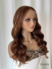 Lily Brown Wigs with Highlights Plucked & Bleached Glueless HD Lace Wig - MillionWig