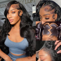 wavy human hair wig