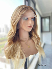 Serena Ombre Blonde Body Wave Human Hair Wig – HD Lace Glueless European Virgin Hair Wig - MillionWig