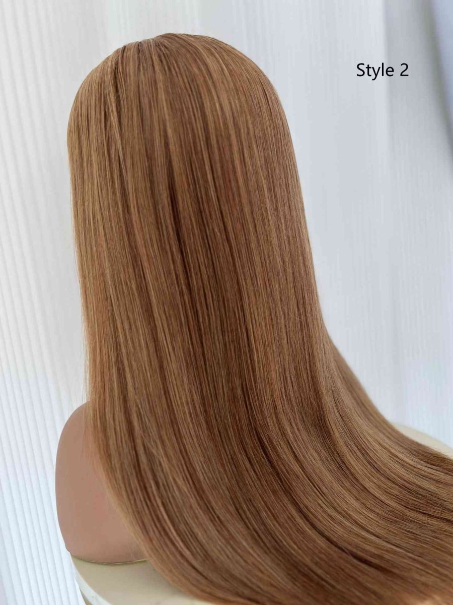 Sienna Glueless HD Lace Human Hair Wig – Warm Carrot Orange Brown Straight Wig - MillionWig