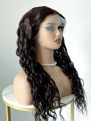 Sunshine Natural Black Wavy Human Hair Wig – Glueless HD Lace Indian Virgin Hair Wig - MillionWig